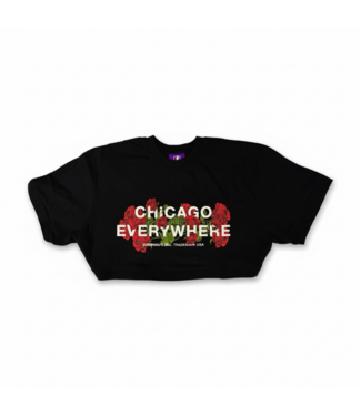 Jugrnaut Jugrnaut Womens Crop Tee Chicago Everywhere  Black