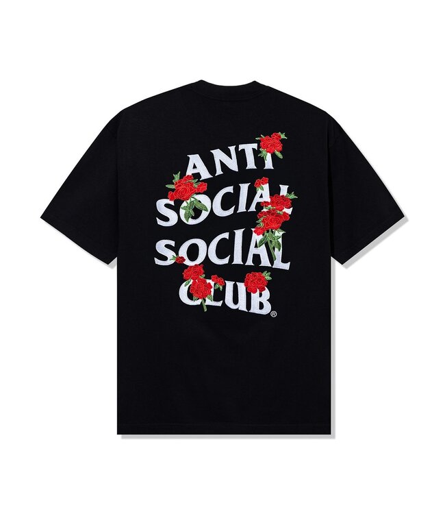 Anti Social Social Club ASSC Embroidered Rose Kkotch Tee Black
