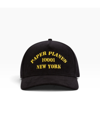 Paper Planes Paper Planes A Frame Corduroy Hat Black