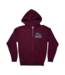 Jugrnaut Jugrnaut Dropout Zip Up Hoody Burgundy/Blue/Gold