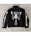 Market Market Skeletal Quarter Zip Sherpa Pullover Black