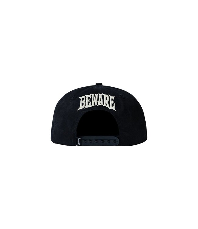 Market Market Beware My Bite 5 Panel Snapback Black