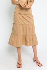 One Tier at a Time Midi Skirt