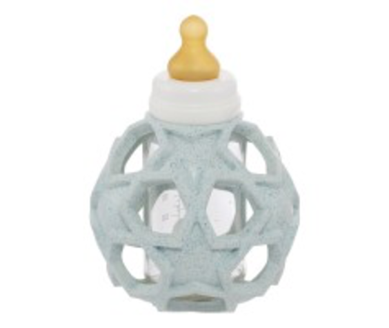 Hevea FW20 Bouteille de bébé en verre boule étoile recyclée / baby glass bottle with upcycled star ball cover