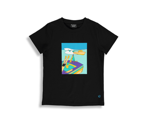 Birdz SS21 T SHIRT SKI NAUTIQUE NOIR/WATER SKI T SHIRT BLACK