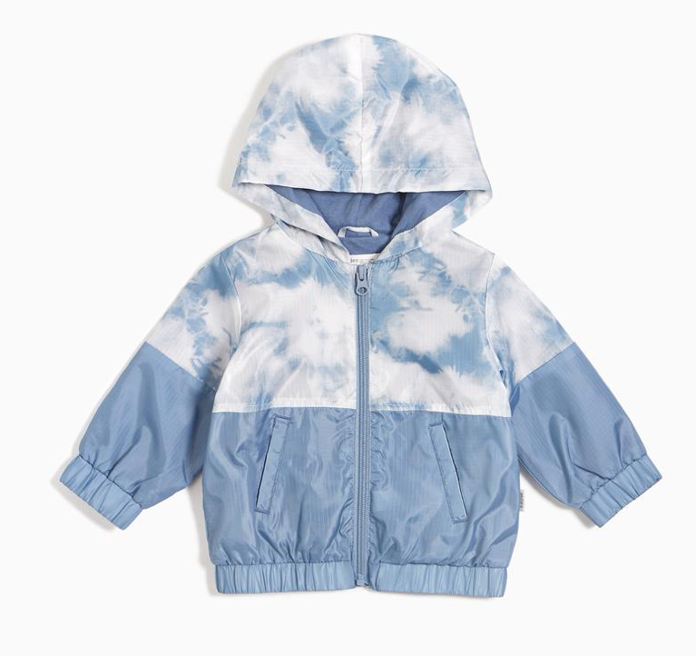 Miles Baby SS21 Veste Coupe Vent Bleu Tie-Dye de Miles