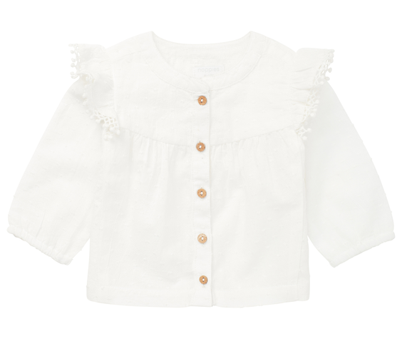 Noppies SS21 Blouse à Epaulettes avec Boutons En Bois de Noppies - Blouse Snow White