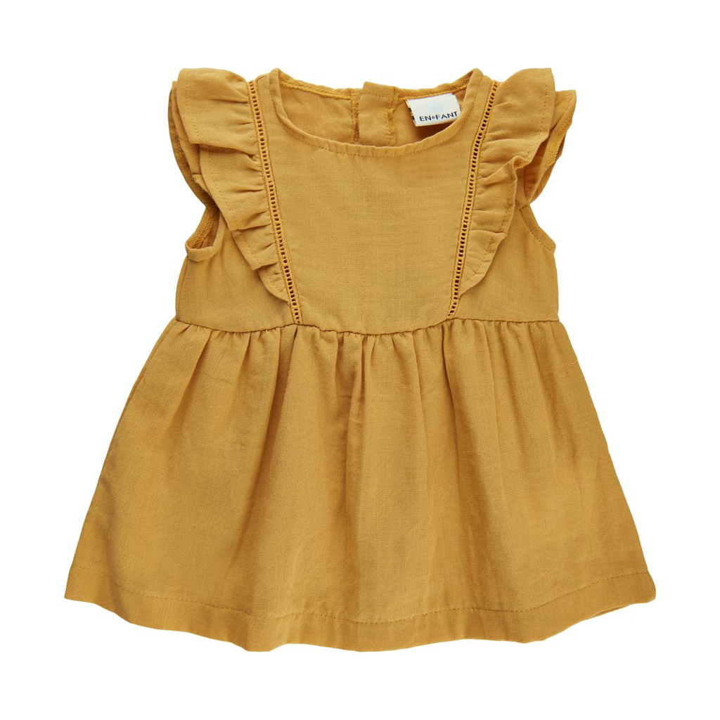 Enfant SS21 Robe jaune ocre/dress ochre