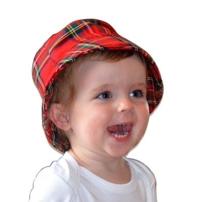 tartan baby hat
