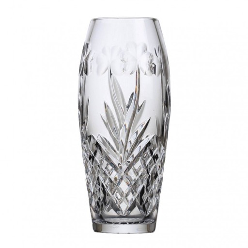 Emerald Crystal 8 Shamrock Curve Vase Irish Crossroads
