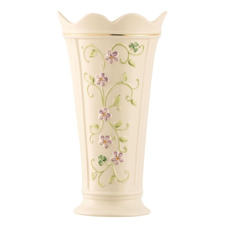 Belleek Irish Flax Vase 9 5 Irish Crossroads