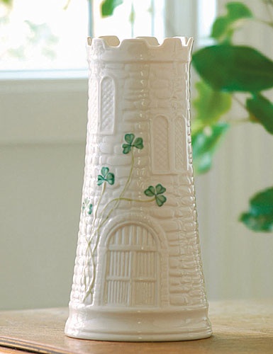 Belleek Castle Vase Irish Crossroads