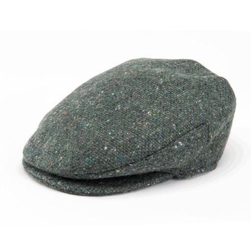 green tweed cap