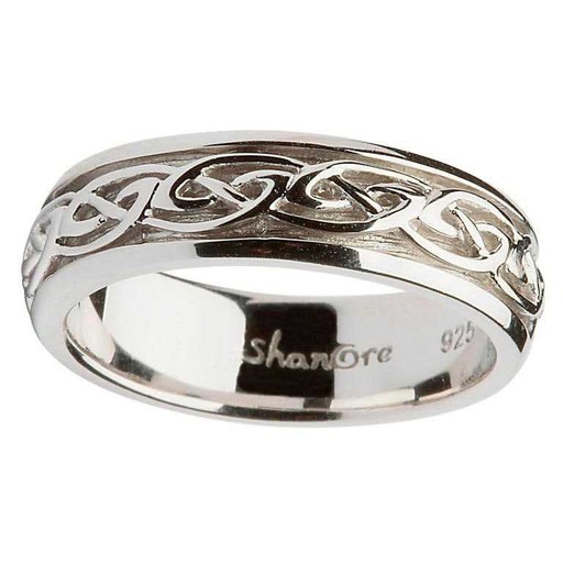 Ladies Sterling Silver Celtic Knot Wedding Ring Irish Crossroads