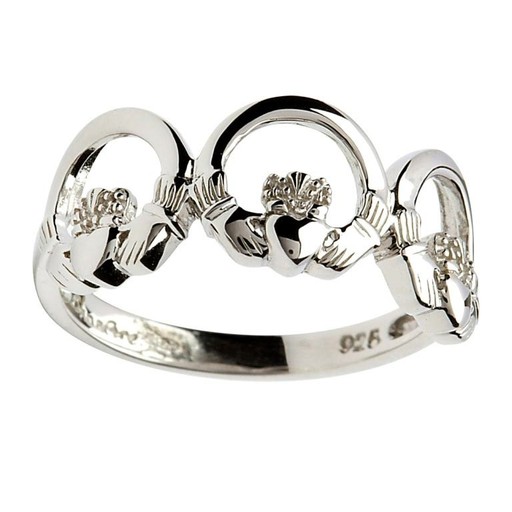 Clearance Shanore Sterling Tripple Claddagh Ring Final Sale Irish Crossroads