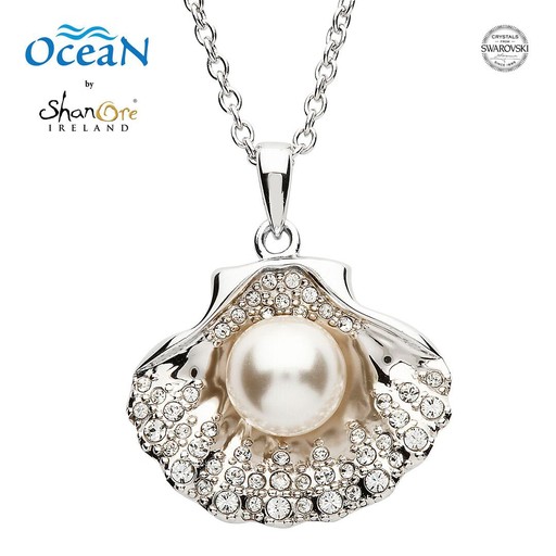 swarovski pearl in shell