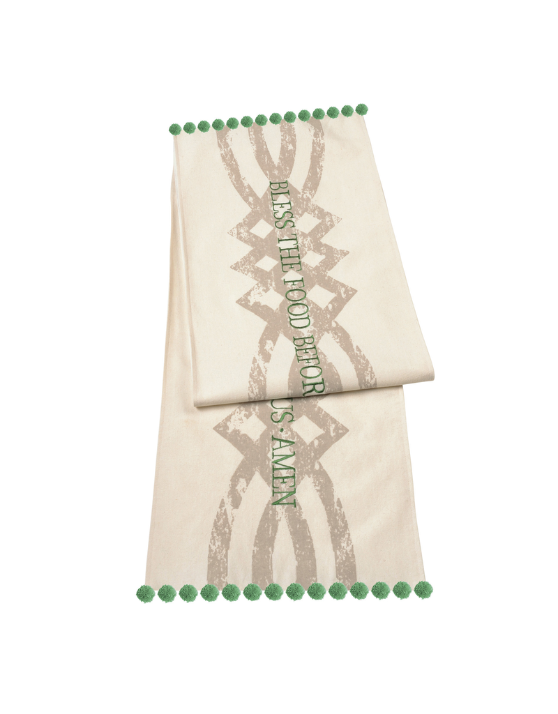 Bless The Food Celtic Table Runner Irish Crossroads