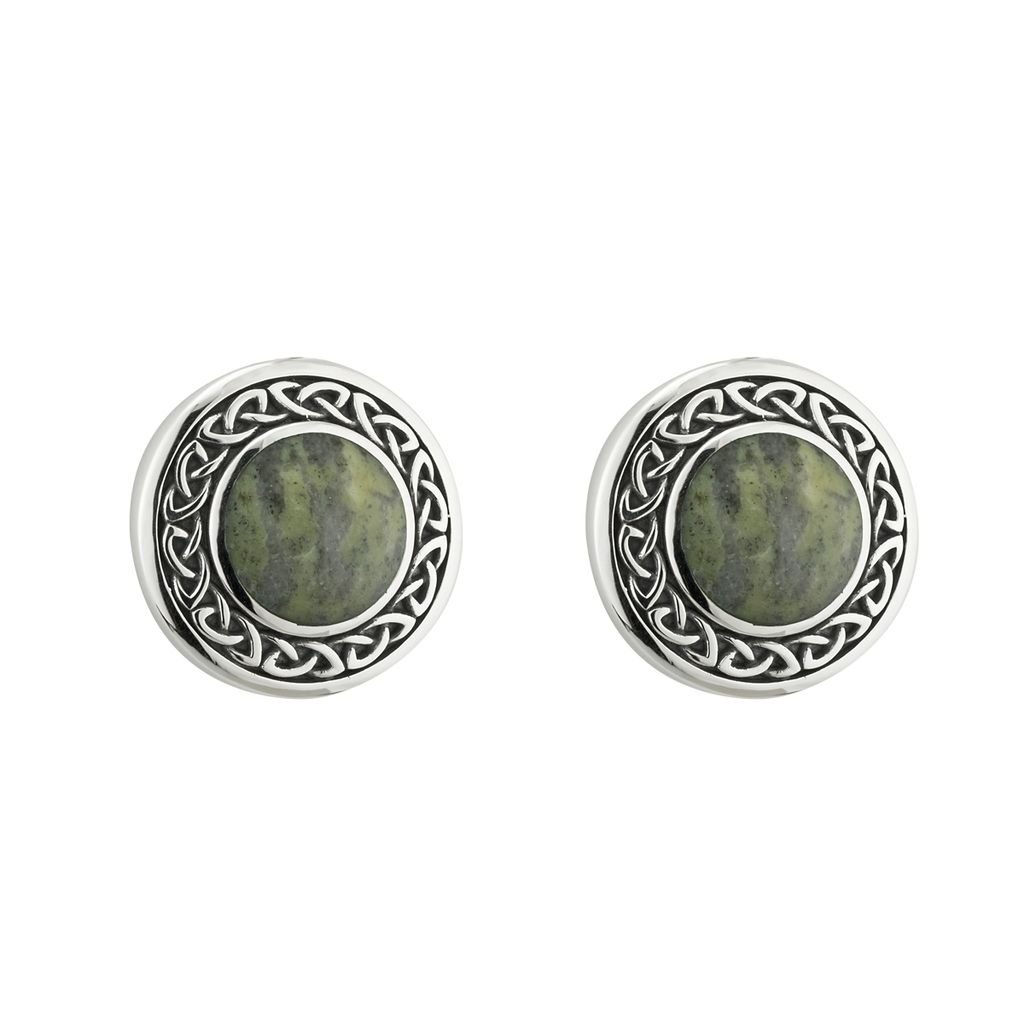 EARRINGS SOLVAR STERLING & CONNEMARA ROUND CELTIC EARRINGS