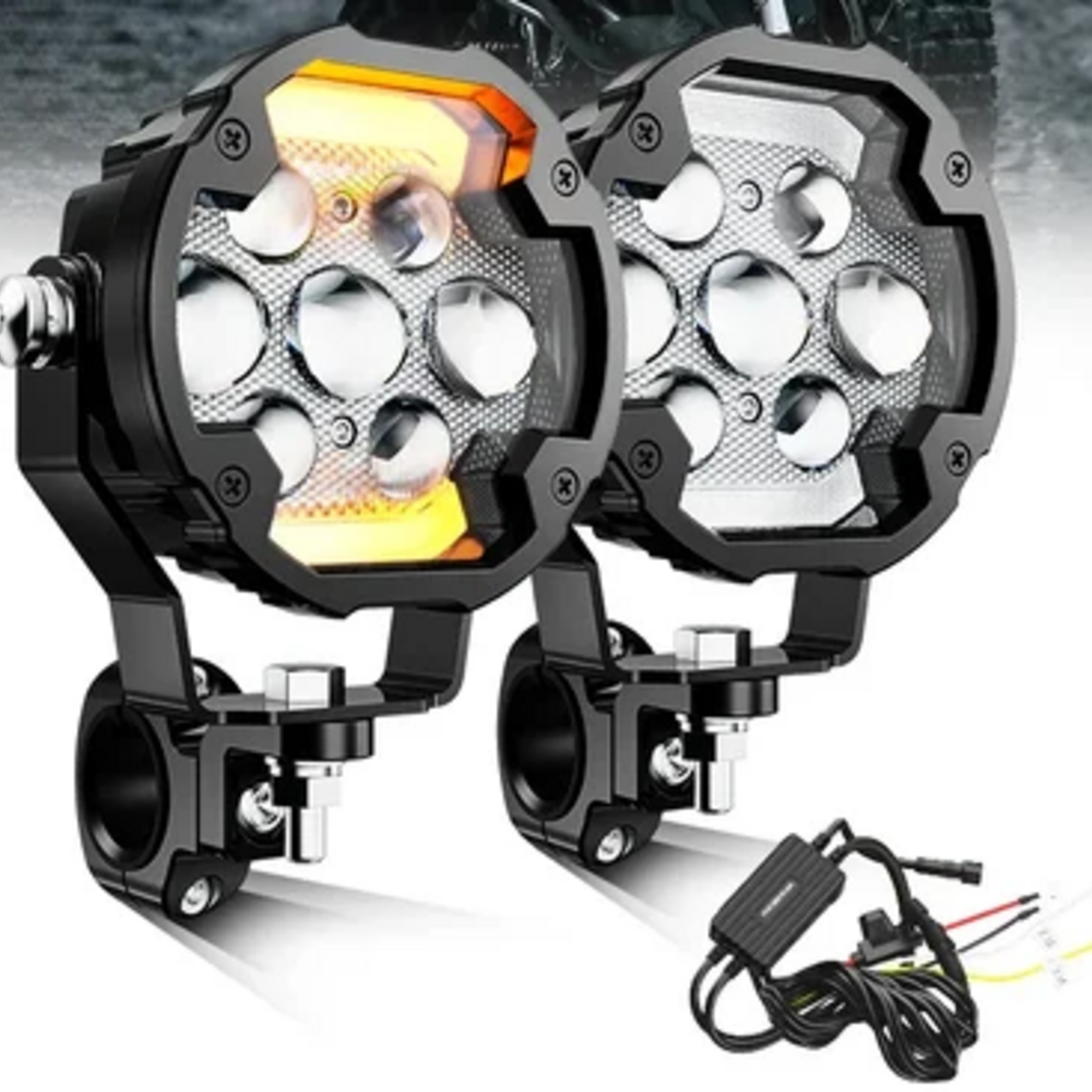 Light Driving Fog LED Spotlight 4.2 inch 72w AX7 Series Dual Color - 2 pcs/Set