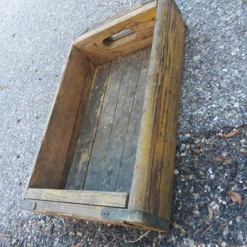 Vintage Yellow Crate