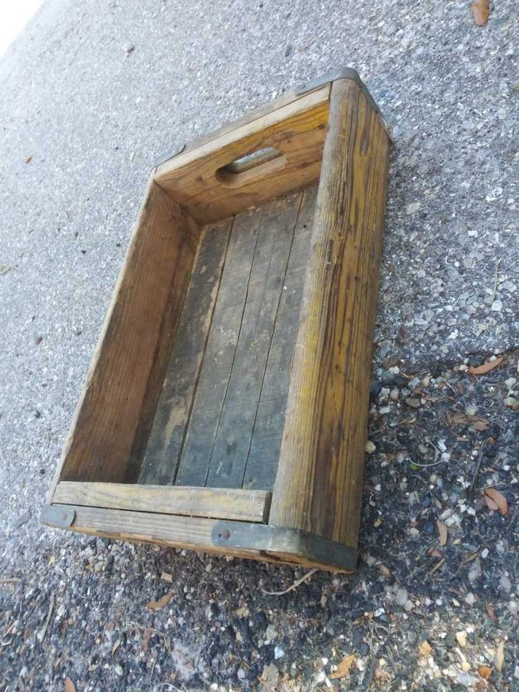 Vintage Yellow Crate