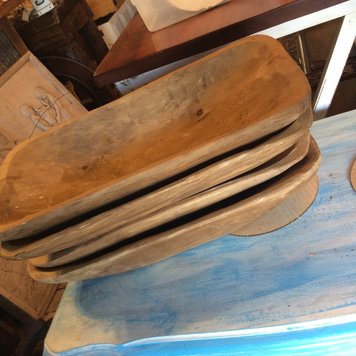 Brown carved wood bowl