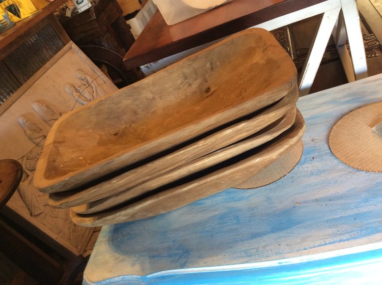 Brown carved wood bowl