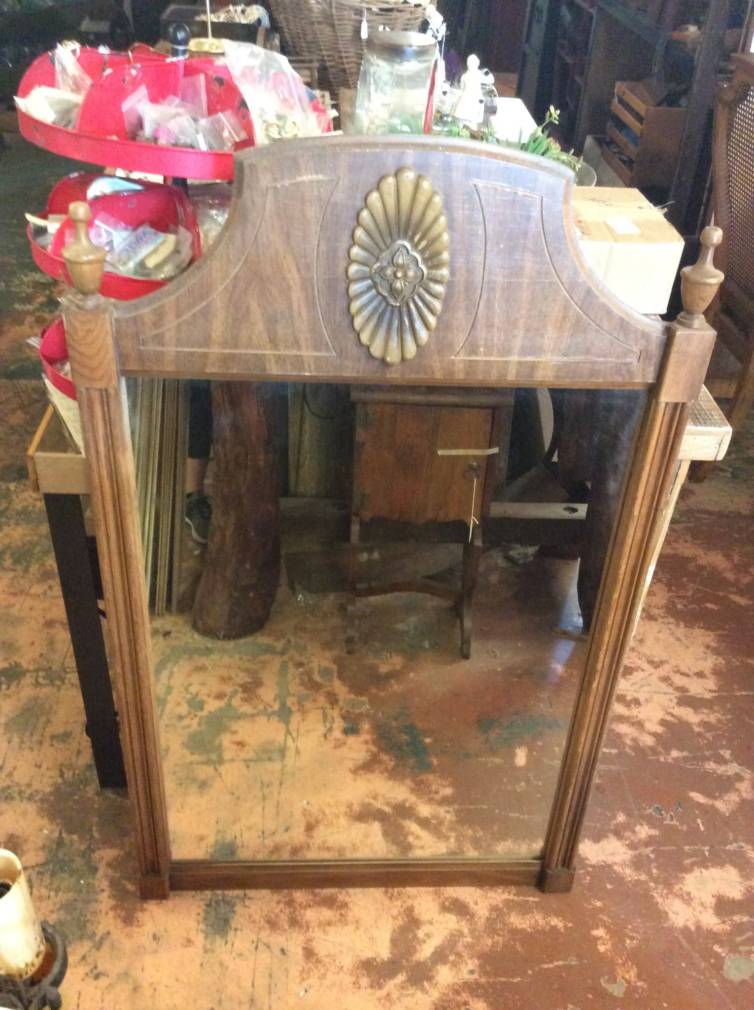 Large Wood Framed Mirror