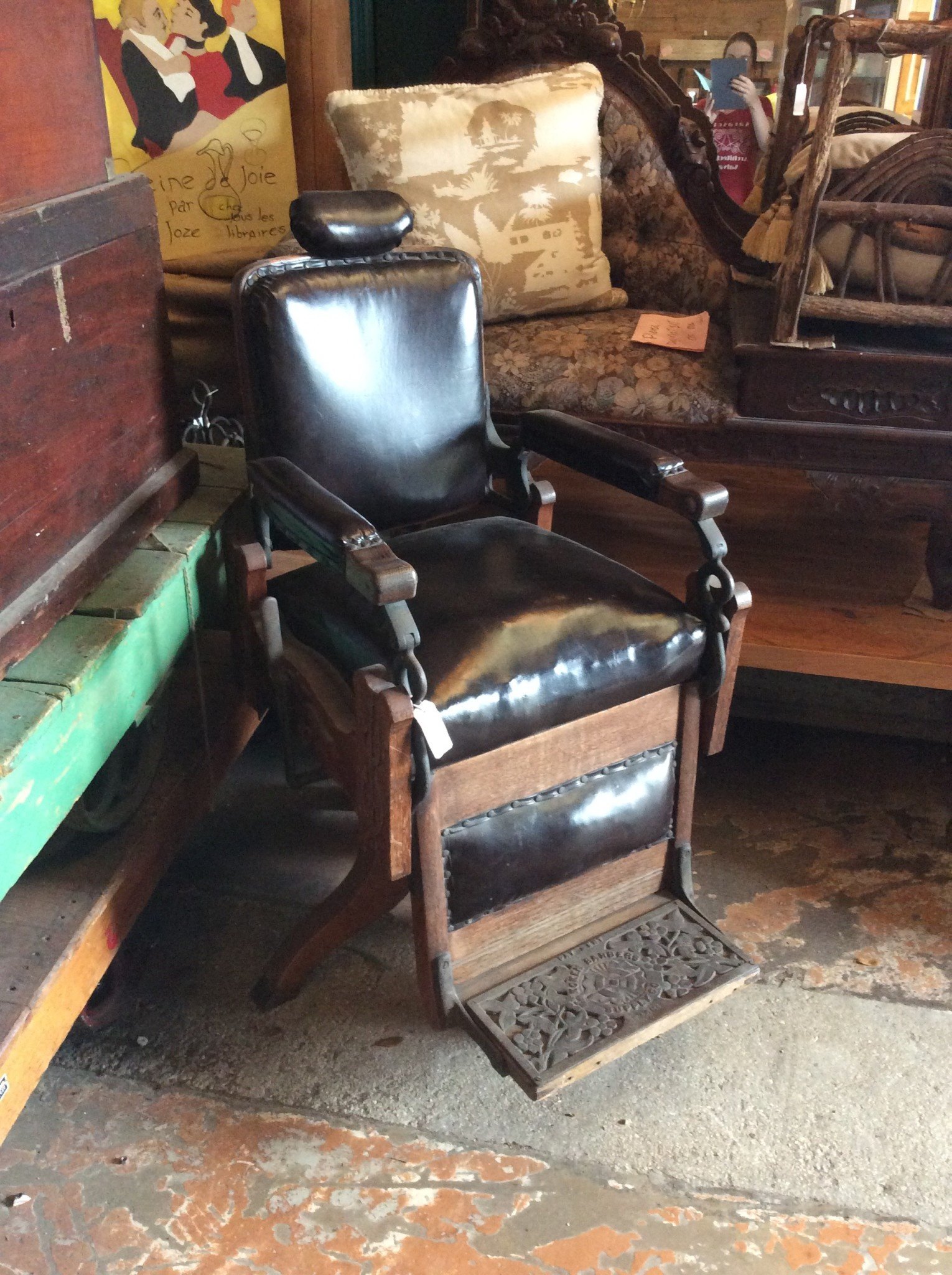 Turn Of The Century Koken Barbers Chair Sarasota Architectural Salvage