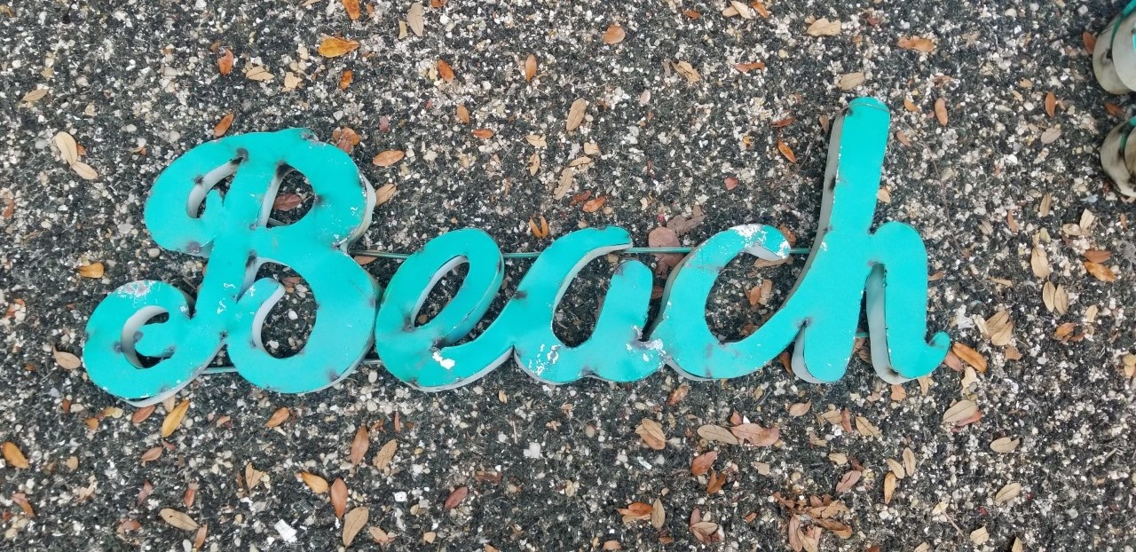 Download Beach Tin Sign - Sarasota Architectural Salvage, 1093 Central Ave. Sarasota, FL 34236