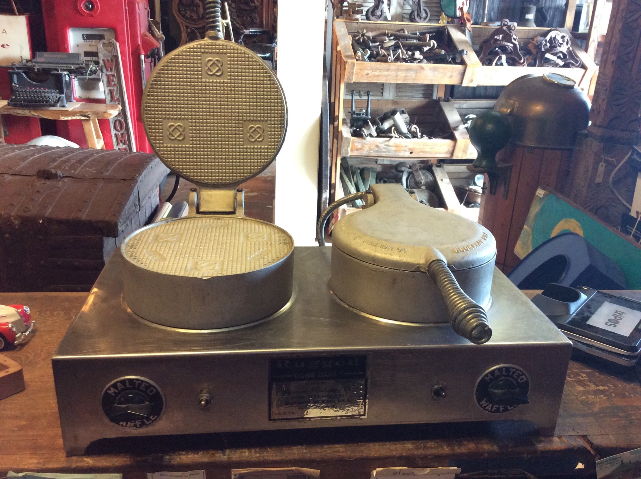 Rugged waffle cone maker - Sarasota Architectural Salvage, 1093