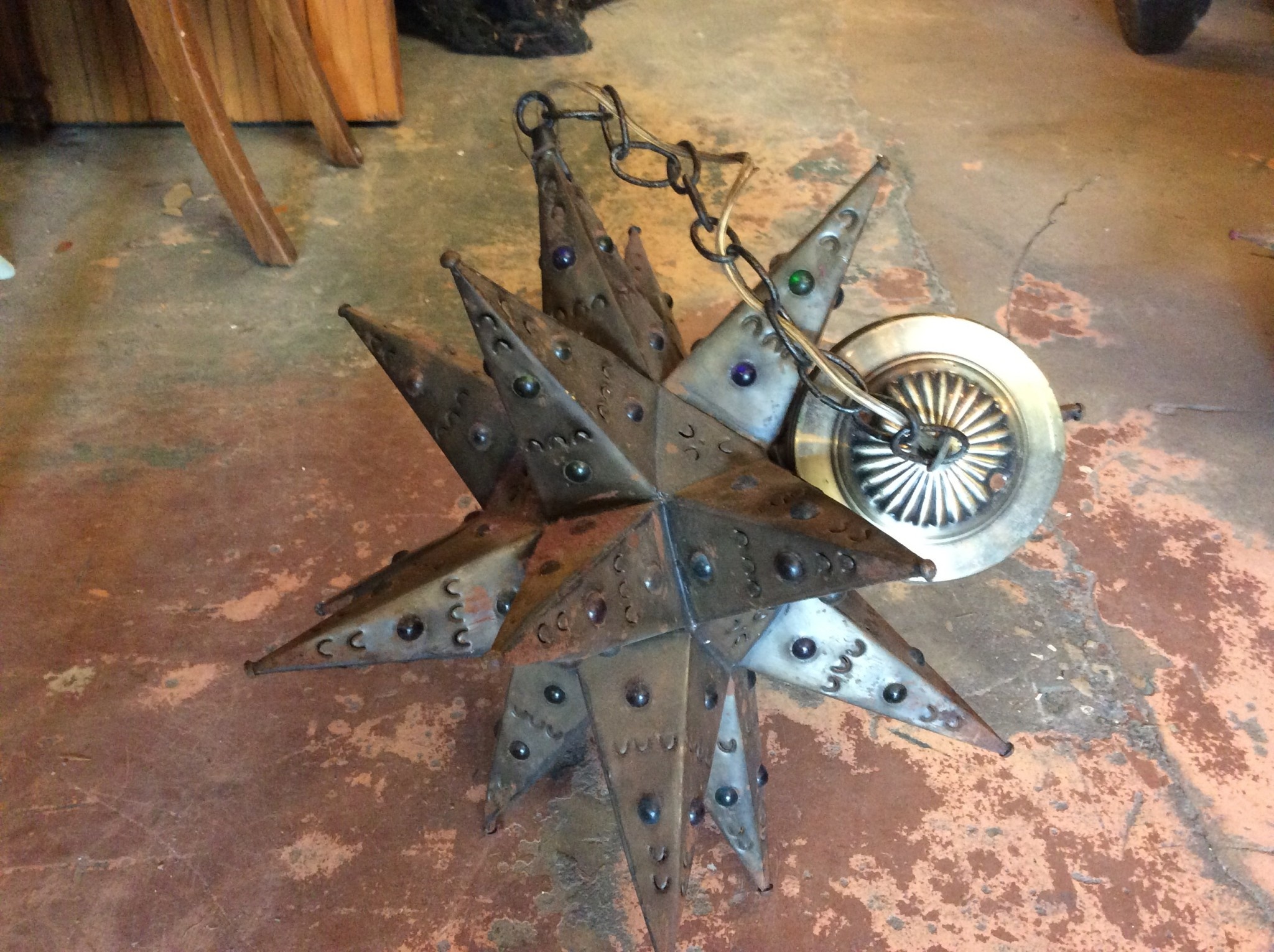 Tin Star chandelier - Sarasota Architectural Salvage, 1093 ...