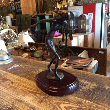 Bronze figure bowling