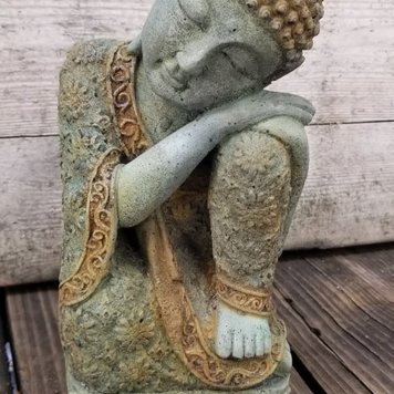Thai Buddha Resting On Left Knee 12" tall