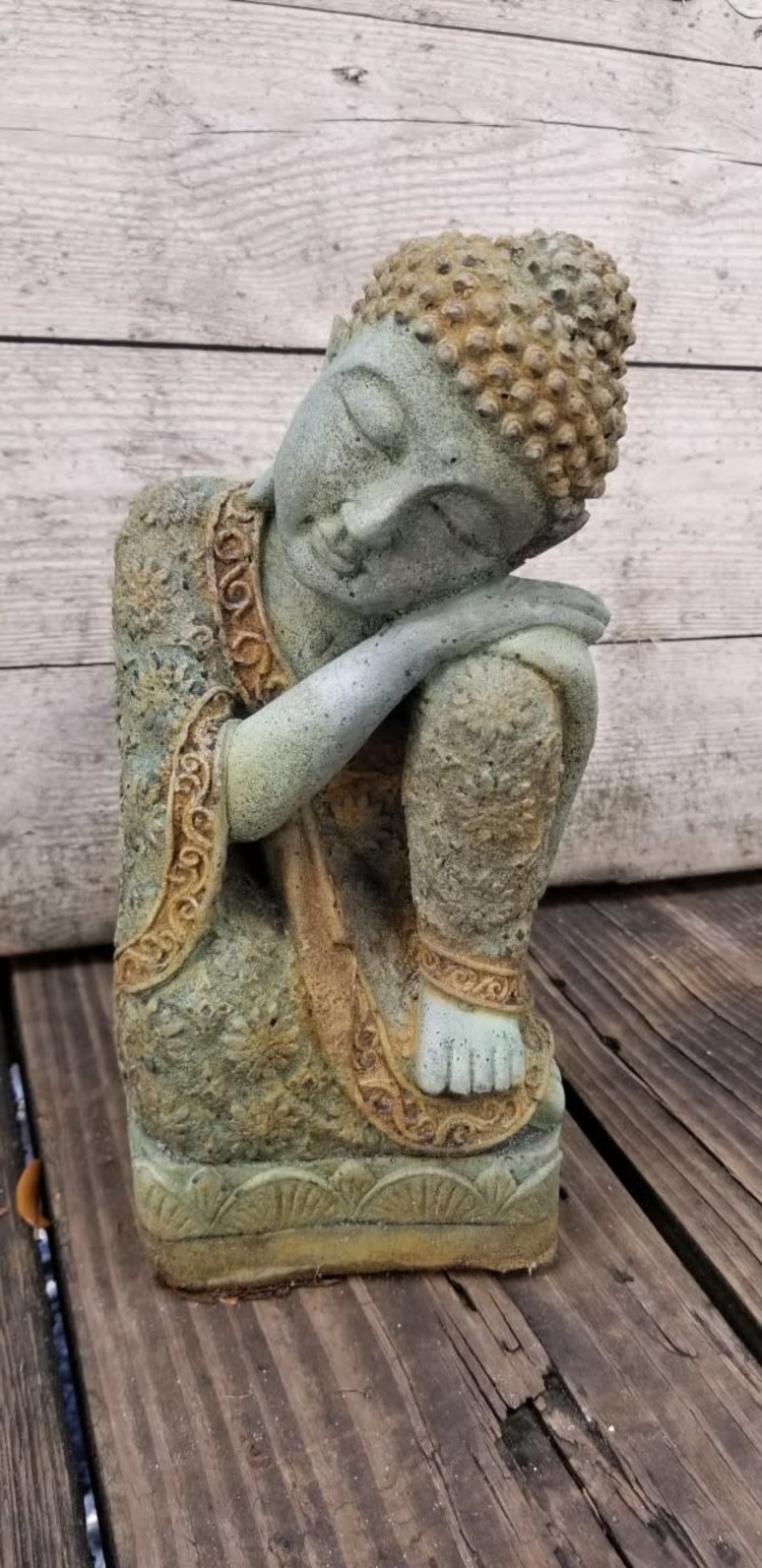 Thai Buddha Resting On Left Knee 12" tall