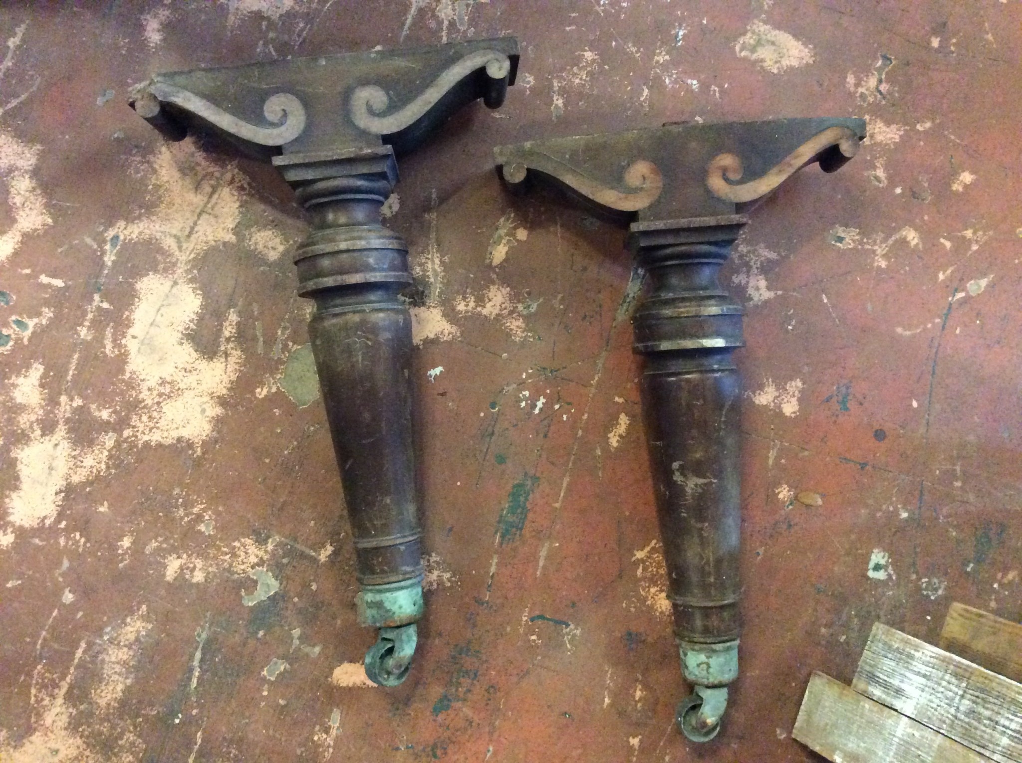 Wooden grand piano legs pair - Sarasota Architectural ...