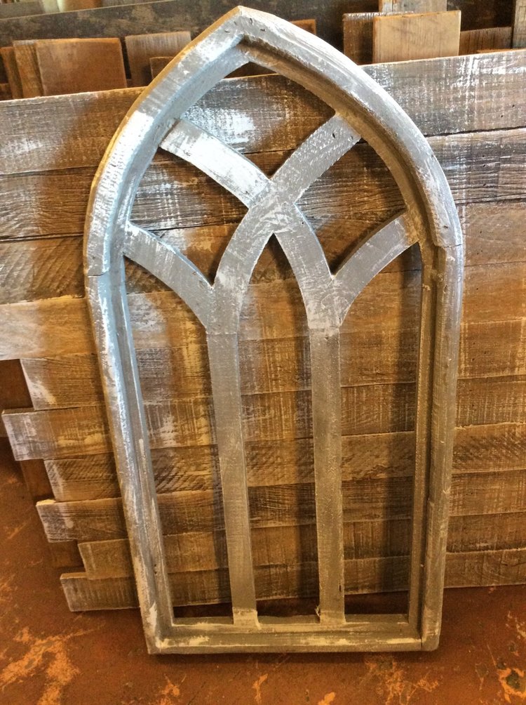 Grey Finish Arc Window