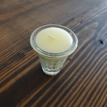 Sugar Mold Candles in glass