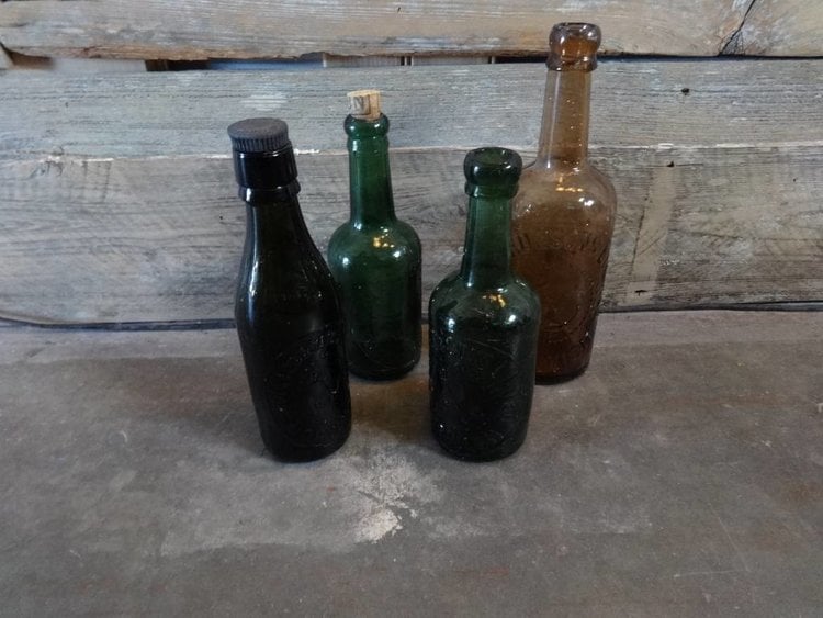 Vintage Glass Bottle MEDIUM