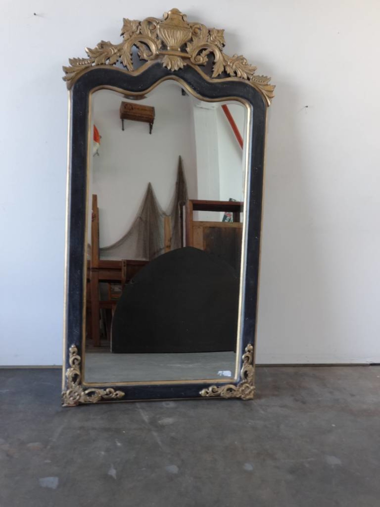 black ornate mirror