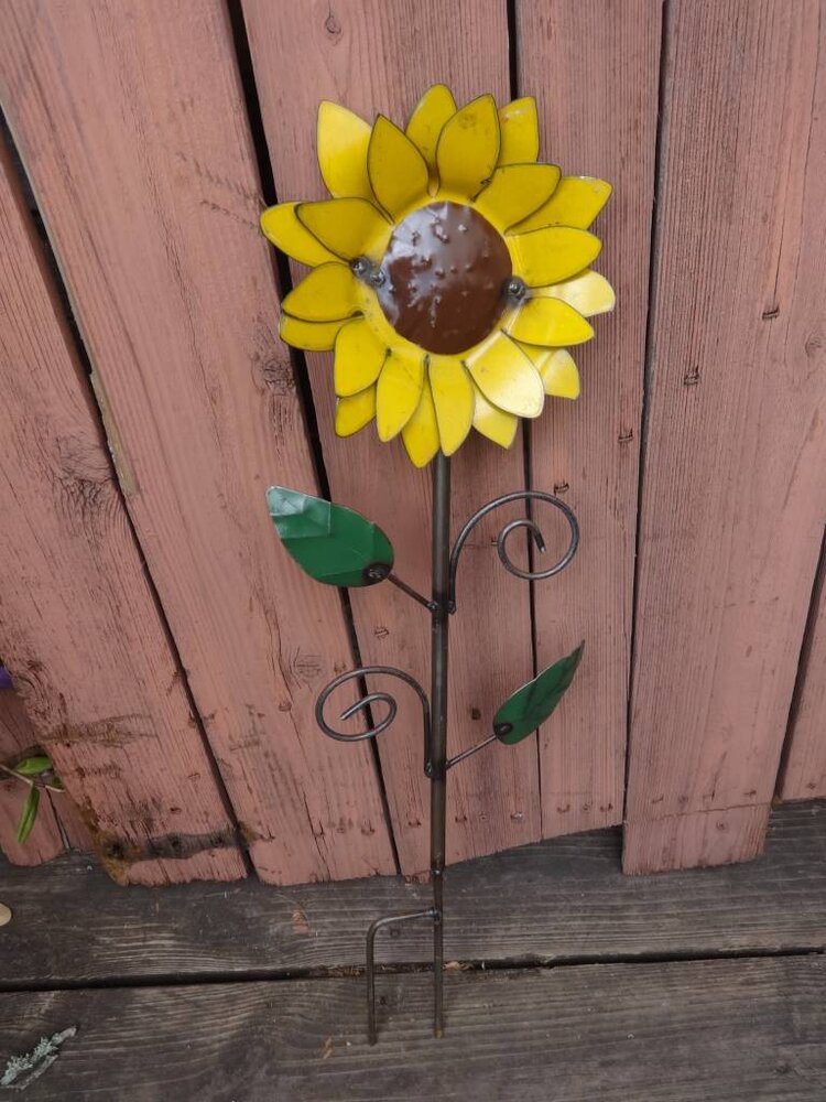 Tin Medium Sunflower Stake