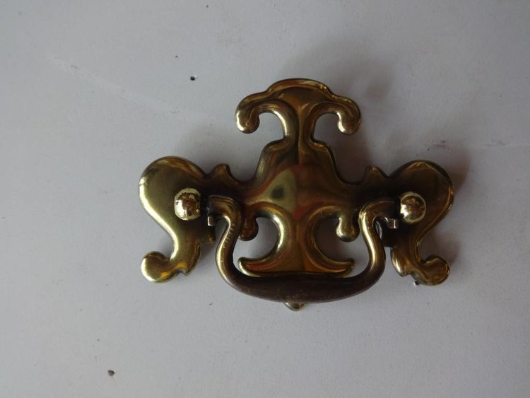 Simple Brass Drawer Pull 4"x4"