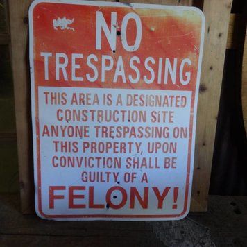 No Trespassing Metal Sign 18x24