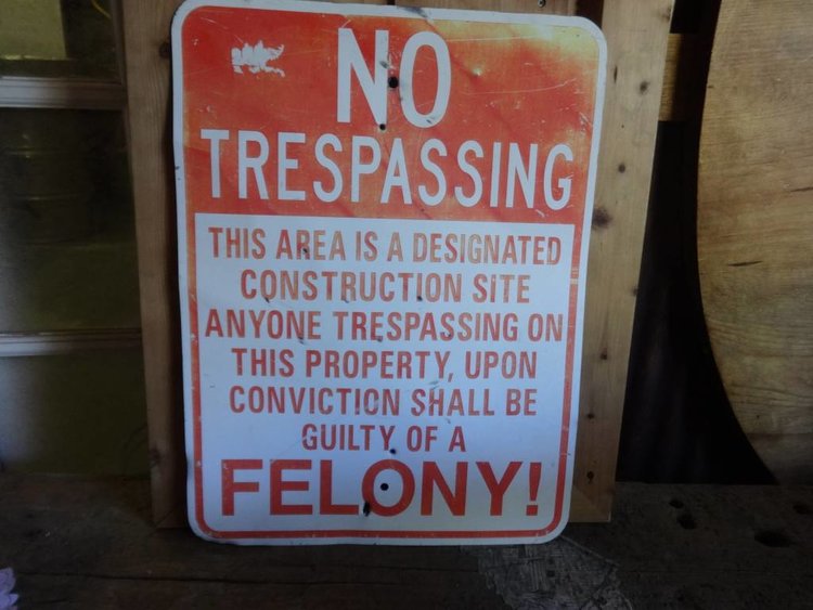 No Trespassing Metal Sign 18x24