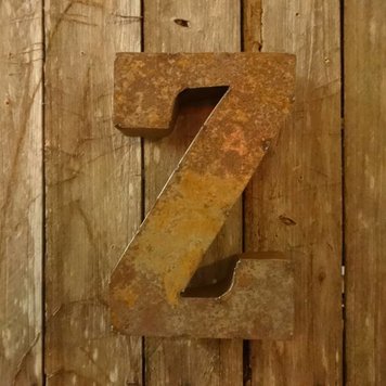 10" Tin Letter Z