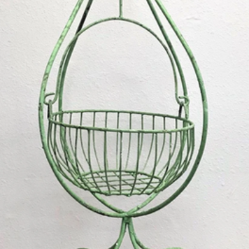 Green Hanging Basket with Stand 35"H x 12"D