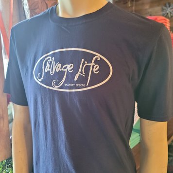 Navy Blue Salvage Life T-shirt LG