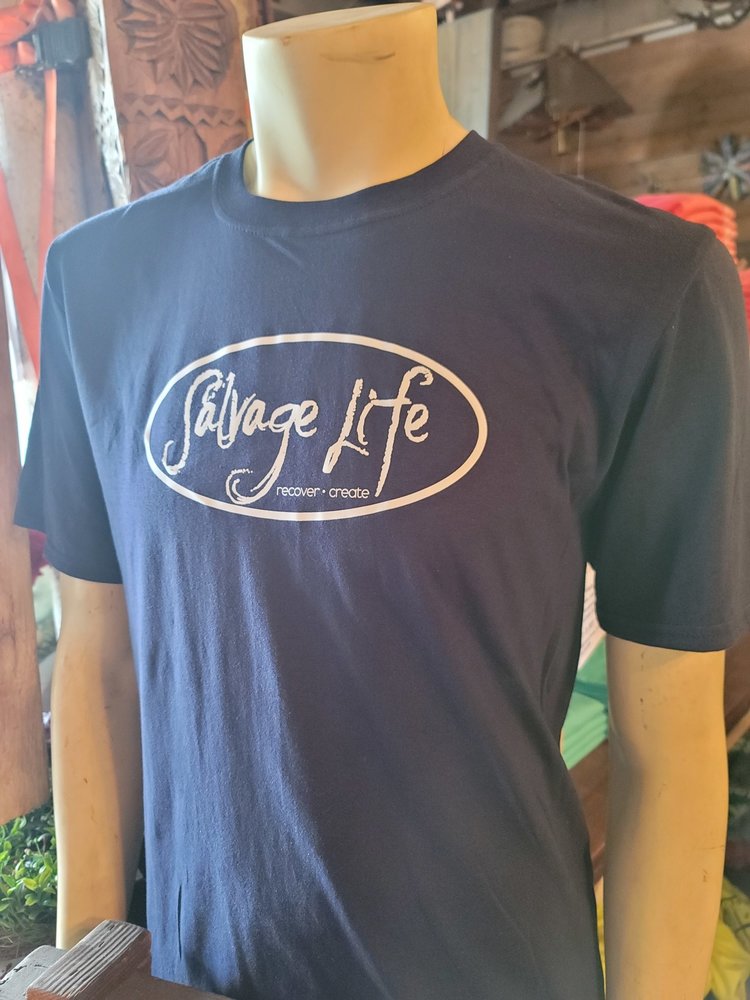 Navy Blue Salvage Life T-shirt LG