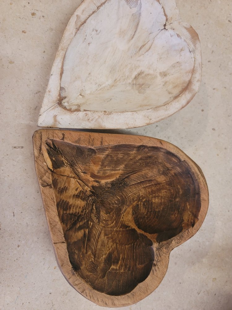 SM HEART WOOD BOWL, NATURAL