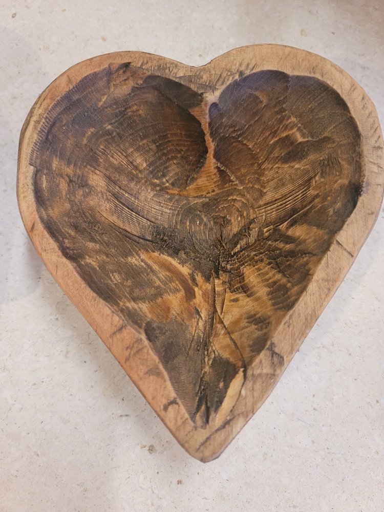 SM HEART WOOD BOWL, NATURAL